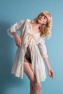 Edwardian Ice Blue Insertion Lace Trousseau Jacket [sm/med/lrg]