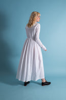 1870s Handmade Cartridge Pleated Wrapper Dress [xs/sm]