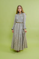 1890s Pastel Flannel Watteau Back Dressing Gown [xs/sm/med]