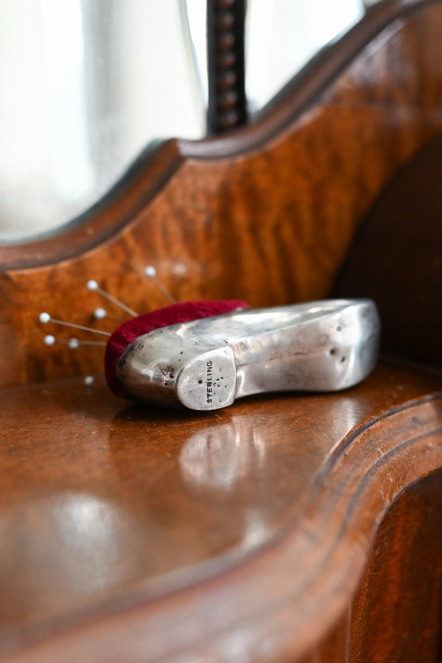 1930s Sterling Clog Pincushion