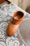 Antique Hand Carved Folk Art Shoe Ashtray