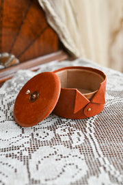 Midcentury Leather Collar Novelty Box