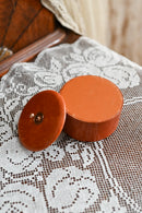 Midcentury Leather Collar Novelty Box