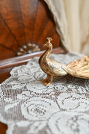 Midcentury Brass Peacock Catchalls