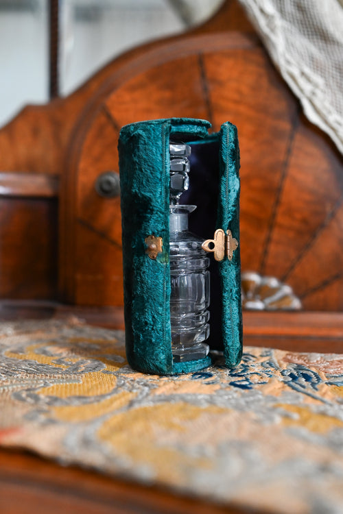Antique Cut Crystal Perfume Bottle with Original Box