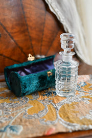 Antique Cut Crystal Perfume Bottle with Original Box