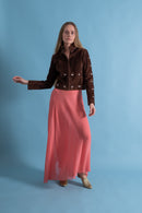 1970s Gucci Suede Jacket with Enameled Dog Studs [xs/sm]