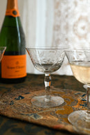 1930s Handblown Art Deco Champagne Coupes 4 Piece Set