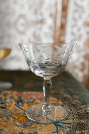 1930s Handblown Art Deco Champagne Coupes 4 Piece Set