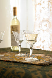 1930s Art Deco Hand Blown Dessert Wine Glasses Set of 4