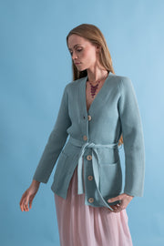 1970s Seafoam Wool Cardigan [xs/sm/med]