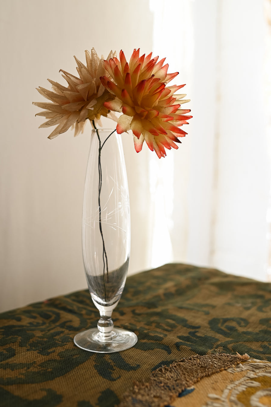 1930s Hand Blown Single Bud Vase