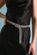 Midcentury Prong Set Rhinestone Belt [sm/med/lrg]