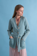 1970s Seafoam Wool Cardigan [xs/sm/med]