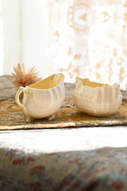 Midcentury Belleek Neptune Cream & Sugar Set