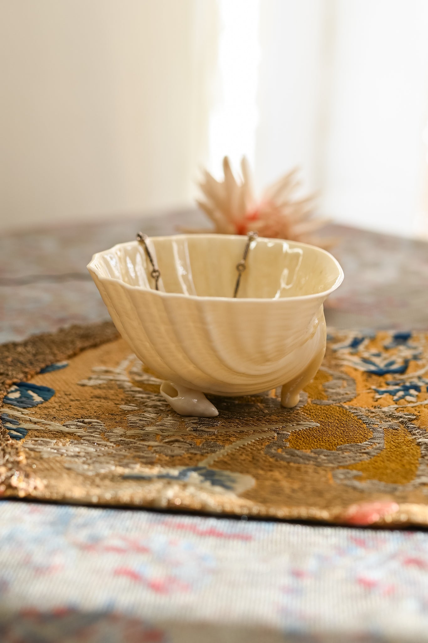 Midcentury Belleek Neptune Catchalls