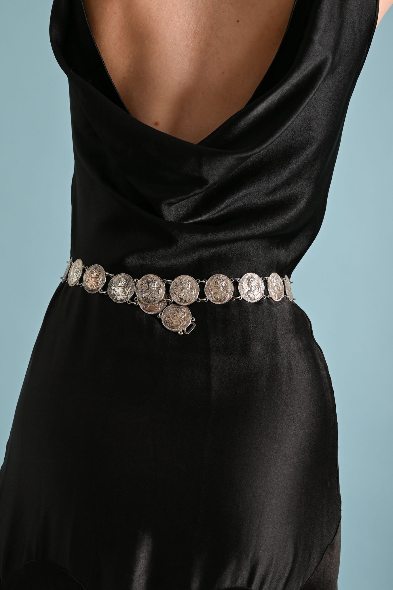 c1900 Art Nouveau Lady Chatelaine Belt [xs/sm]