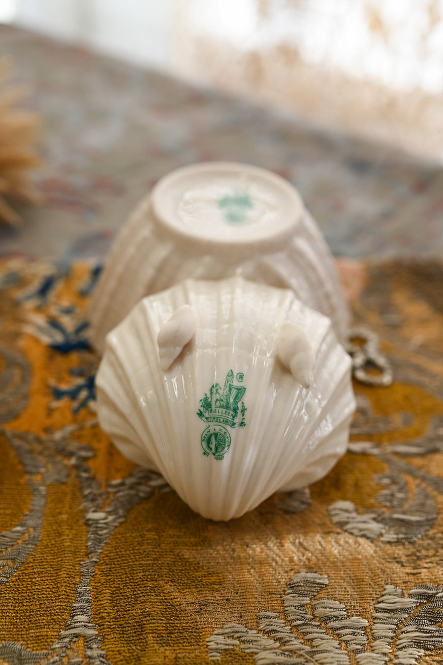 Midcentury Belleek Neptune Catchalls