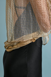1930s Gold Lamé Net Capelet Wrap [OS]