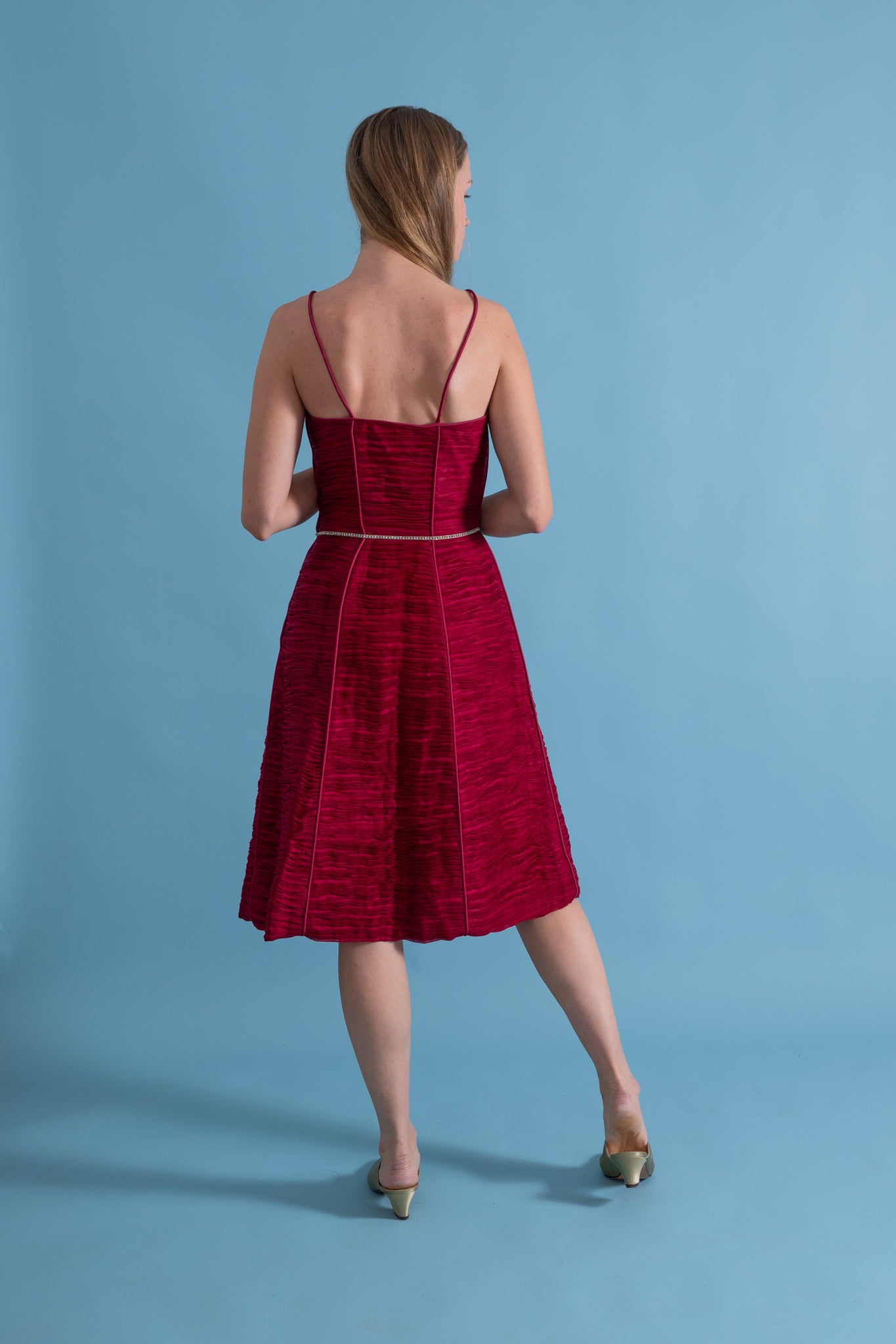 1960s Sybil Connolly Couture Micropleated Ensemble [xs/sm]