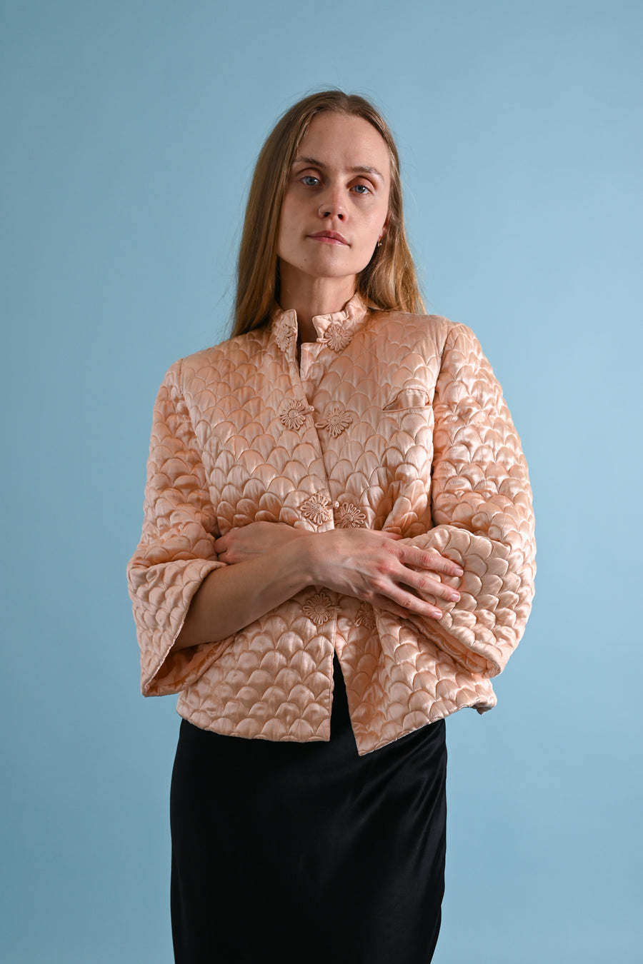 1930s Chinese Silk Quilted Jacket [xs/sm/med]
