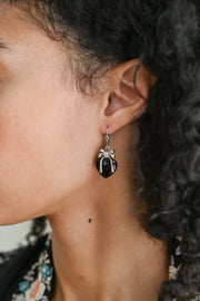 1930s Sterling Heart Bow Earrings