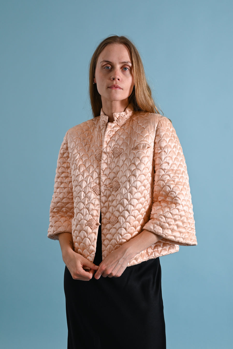 1930s Chinese Silk Quilted Jacket [xs/sm/med]