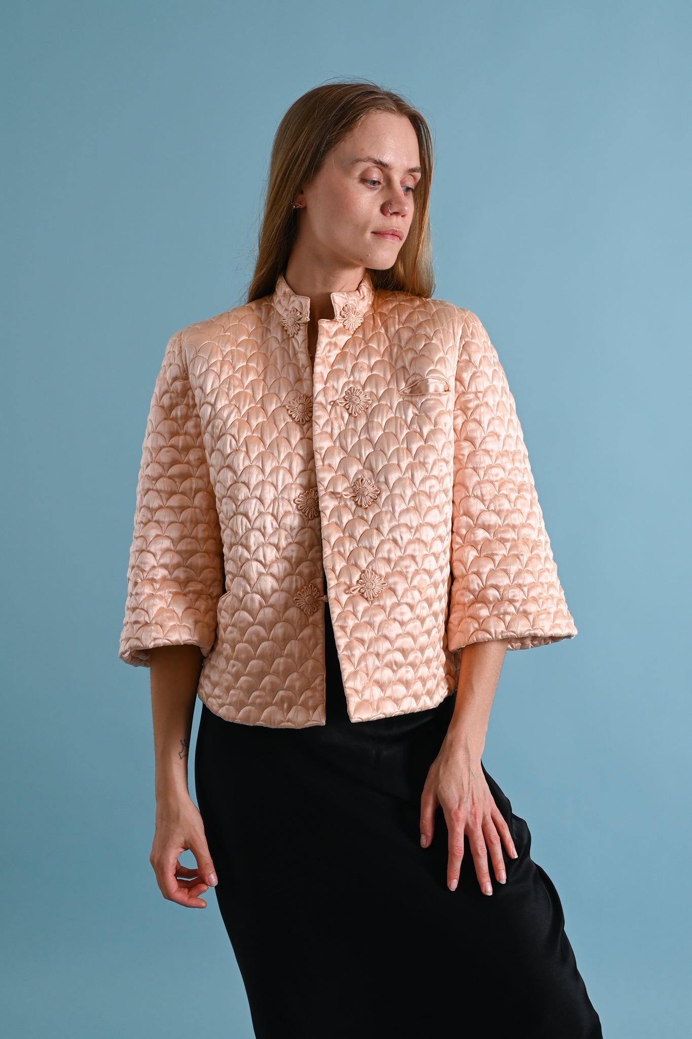 1930s Chinese Silk Quilted Jacket [xs/sm/med]