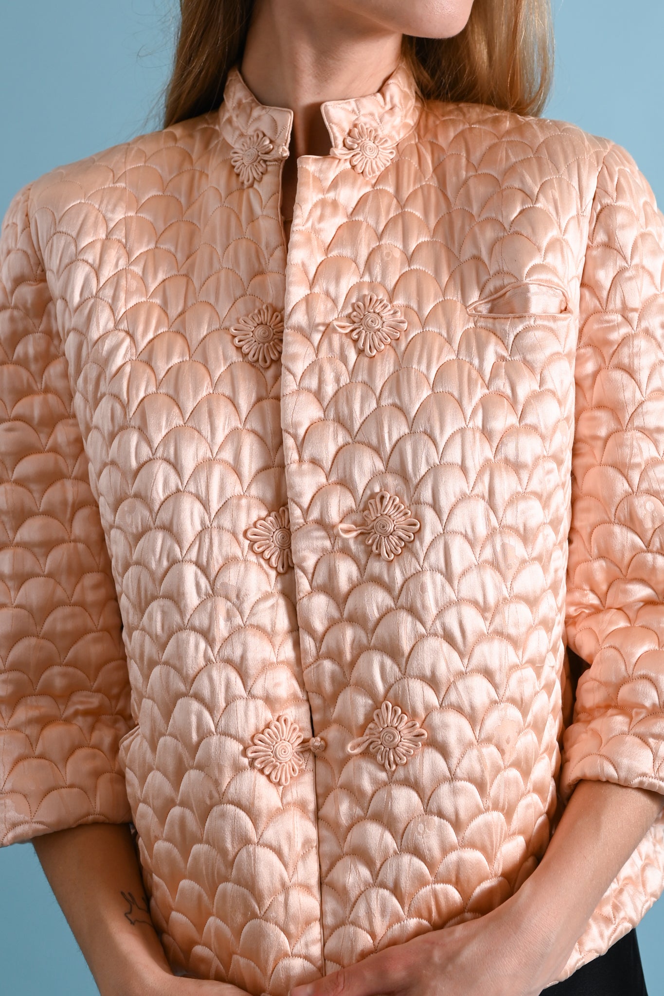 1930s Chinese Silk Quilted Jacket [xs/sm/med]