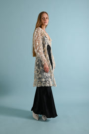 1900s Irish Crochet Cutout Duster Jacket [sm/med/lrg]