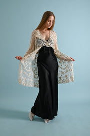 1900s Irish Crochet Cutout Duster Jacket [sm/med/lrg]