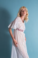 Antique Insertion Lace Empire Dressing Gown [xs/sm]