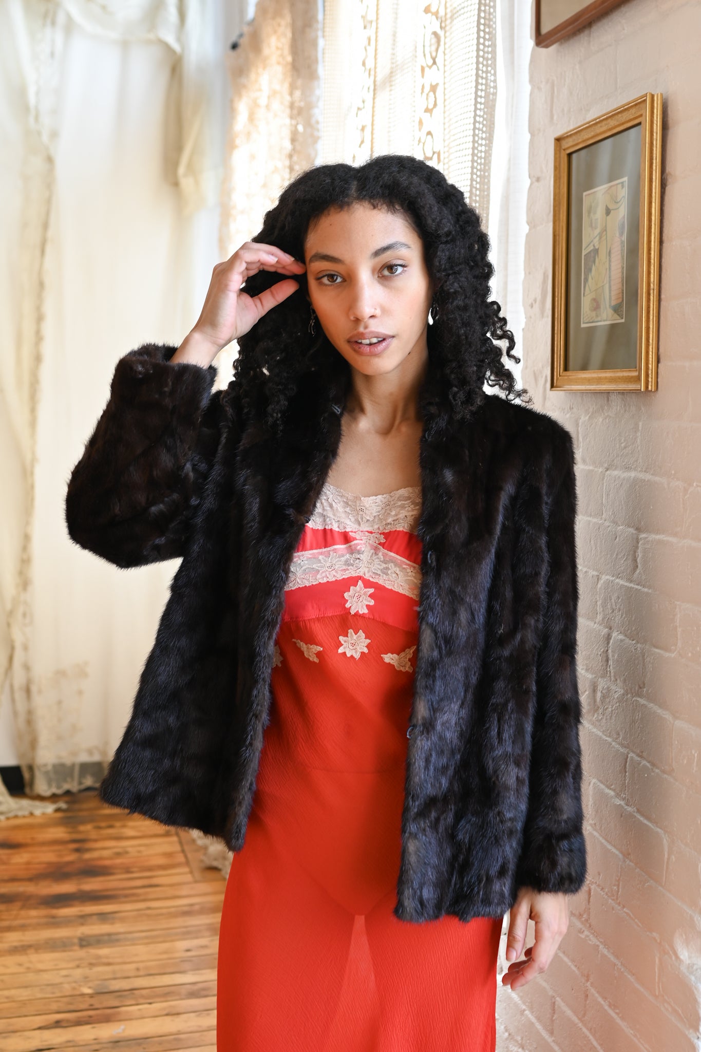 1950s Dark Chocolate Mink Fur Jacket