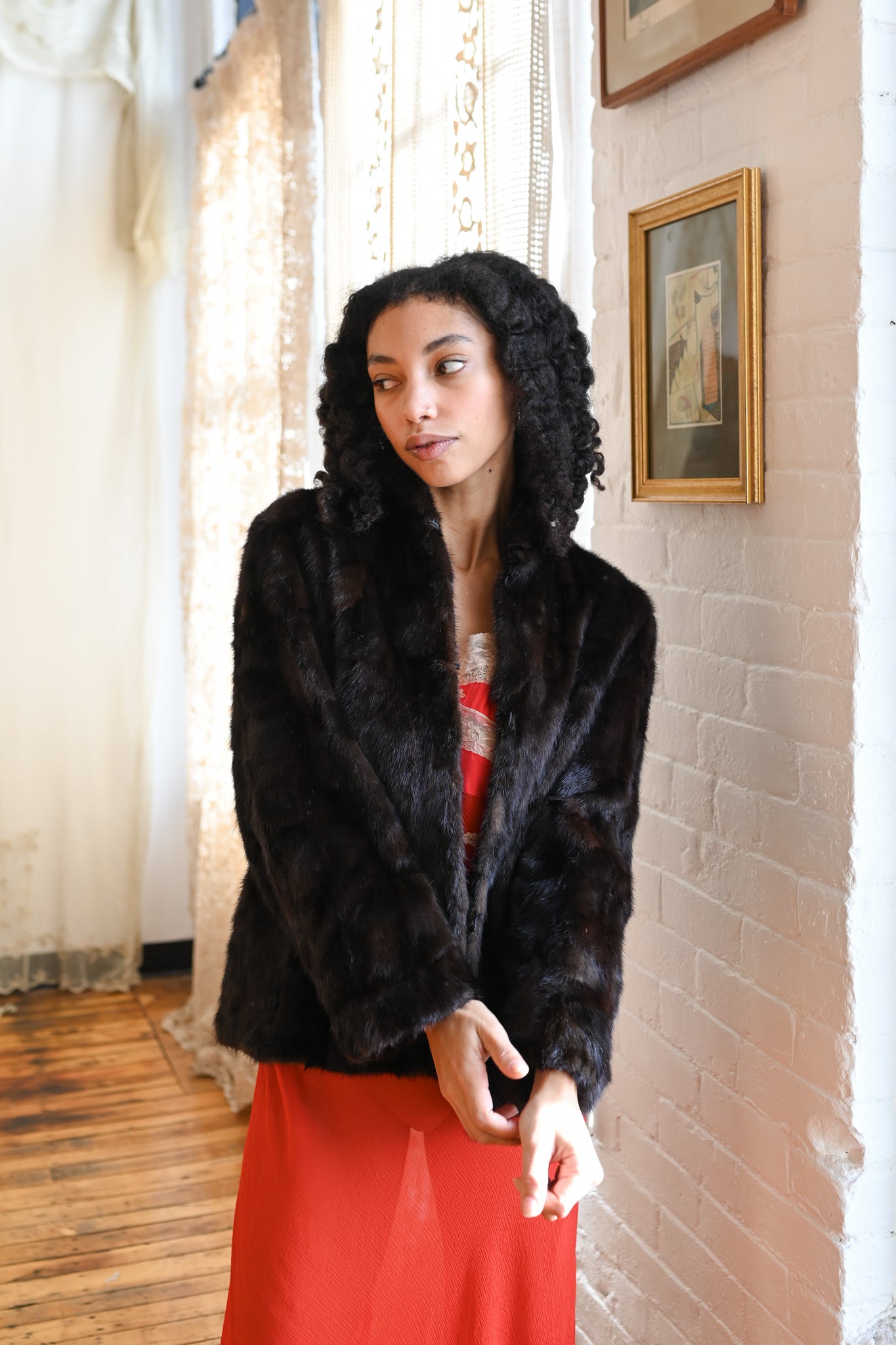 1950s Dark Chocolate Mink Fur Jacket