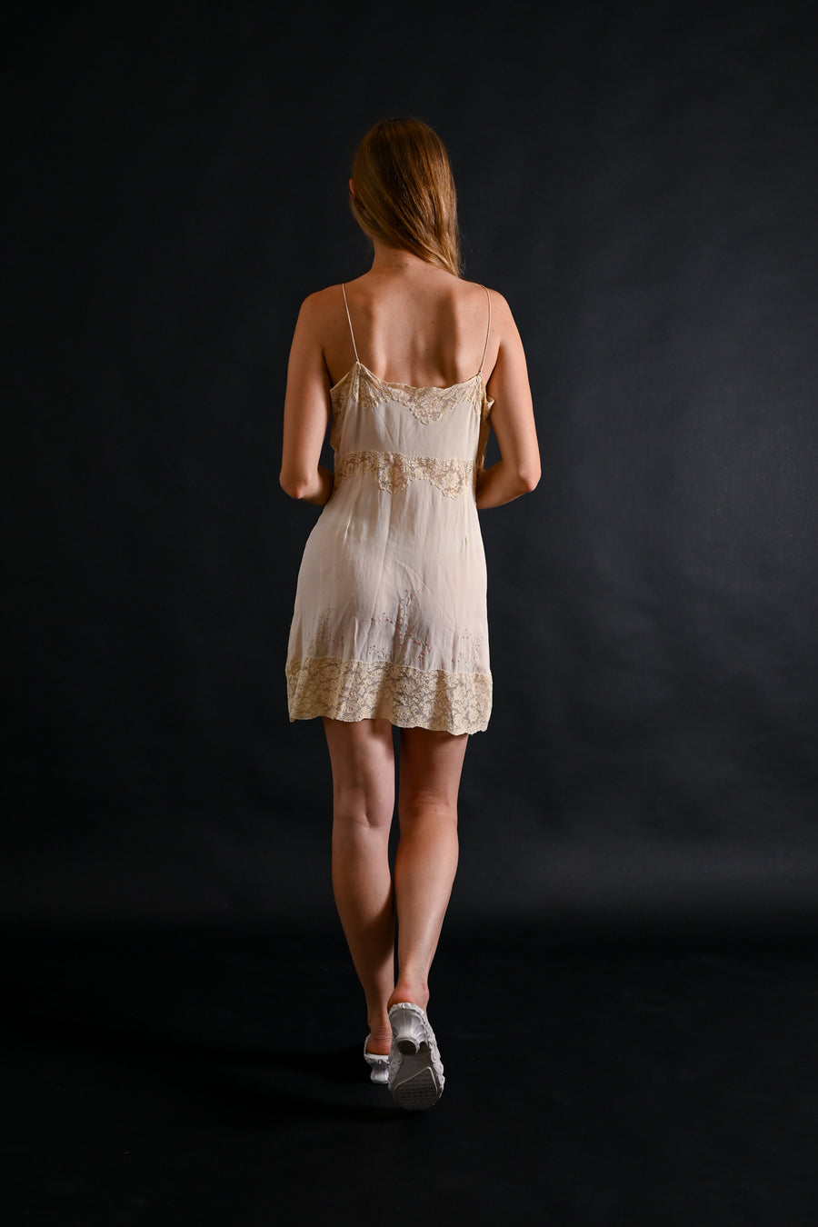 1930s Silk Floral Embroidered Mini [sm/med]