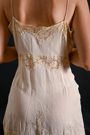 1930s Silk Floral Embroidered Mini [sm/med]