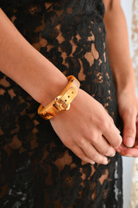 Midcentury Bakelite Buckle Clamper Bracelet