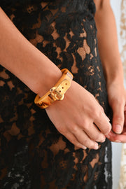 Midcentury Bakelite Buckle Clamper Bracelet