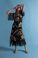 1980s Silk Lamé Handkerchief Gown [xs/sm]