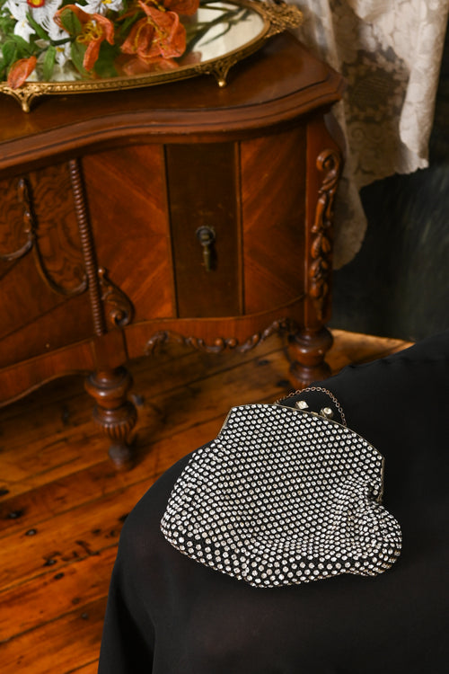 1930s Czech Glass Rhinestone Purse