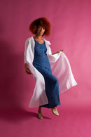 1950s White Silk Organza Duster [sm/med/lrg]