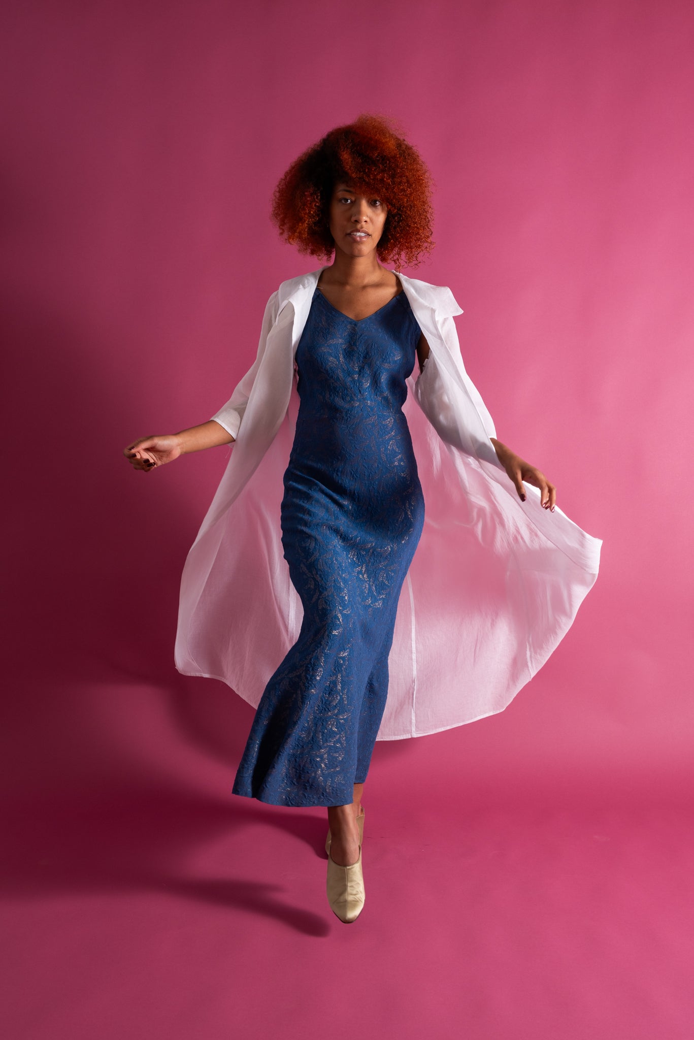 1950s White Silk Organza Duster [sm/med/lrg]