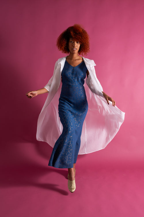 1950s White Silk Organza Duster [sm/med/lrg]