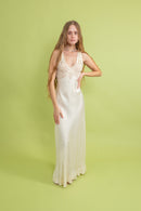 1930s Sweetheart Silk and Lace Slip [xs/sm]