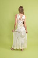 1930s Sweetheart Silk and Lace Slip [xs/sm]