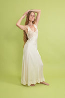 1930s Sweetheart Silk and Lace Slip [xs/sm]