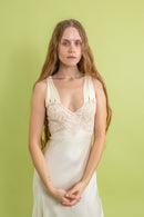 1930s Sweetheart Silk and Lace Slip [xs/sm]