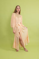 1930s Silk Chiffon Balloon Sleeve Robe [os]