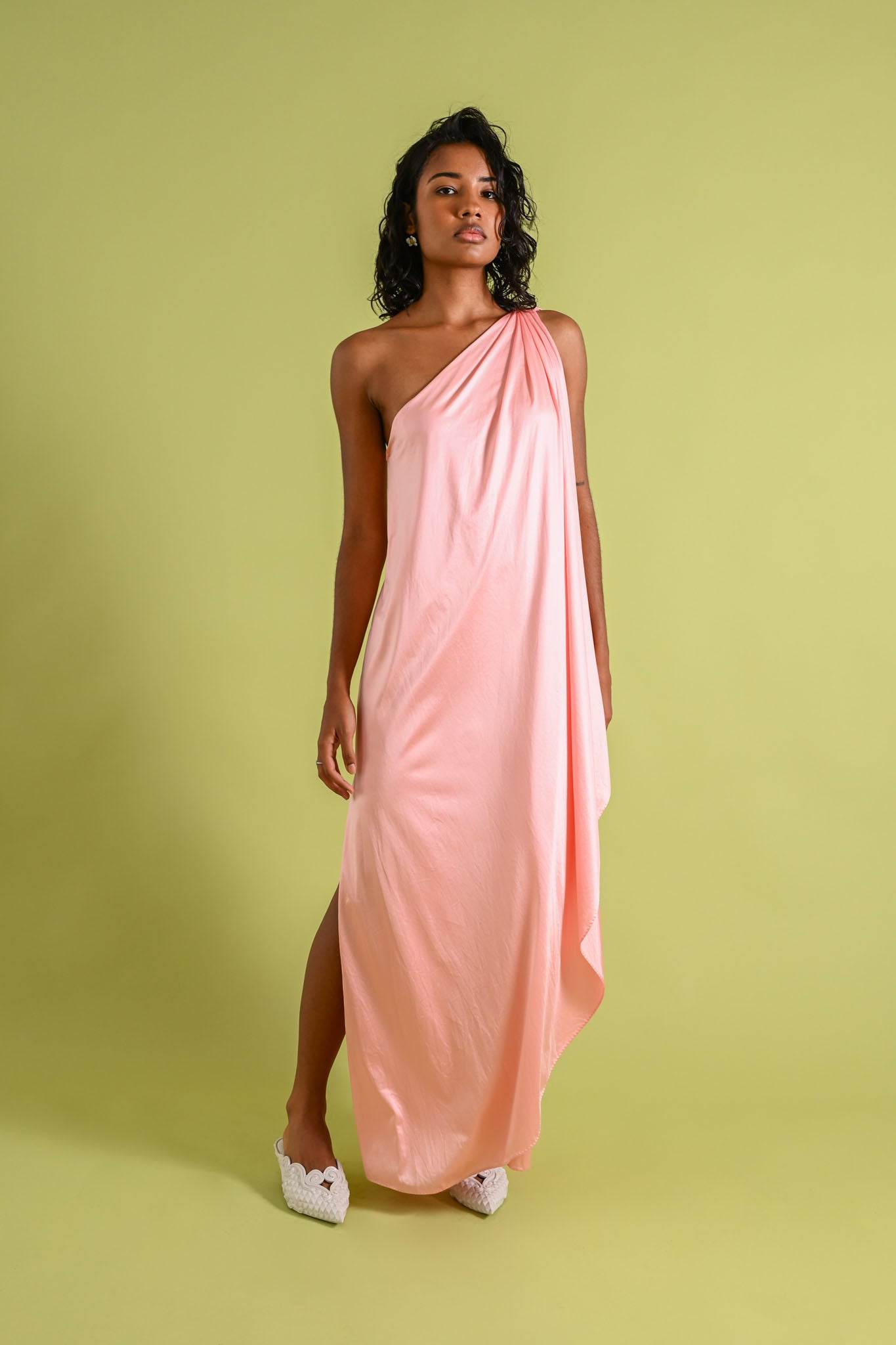 1970s Halston for Formfit Rogers Goddess Gown [med/lrg]