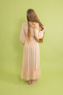 1930s Silk Chiffon Balloon Sleeve Robe [os]